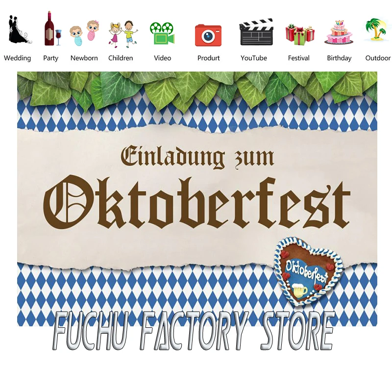 Photo Backgrounds Carnival Party Oktoberfest Festivals Tree Leaves Poster Photography Backdrops Photocall Photo Studio Vinyl