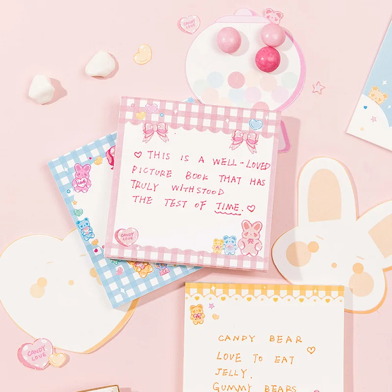 Kawaii candy party memo pad creative small fresh hand account decoration collage material cute memo 60 sheets