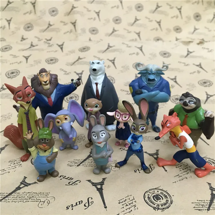 Amazing 12pcs/set Zootopia Animals Action Figure Toys Rabbit Judy Hopps Fox Nick Wilde Movie Kids Gift Collection Figures