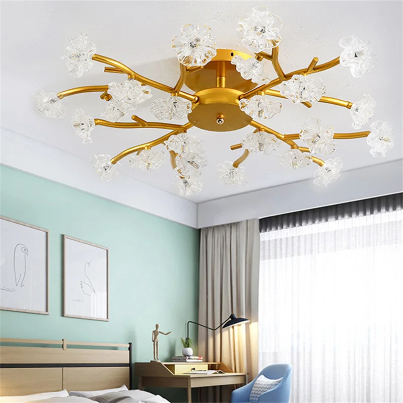 Modern Scandinavian Simple Glass ceiling Lamp living Room Bedroom Study Led Ceiling Lamp Wholesale