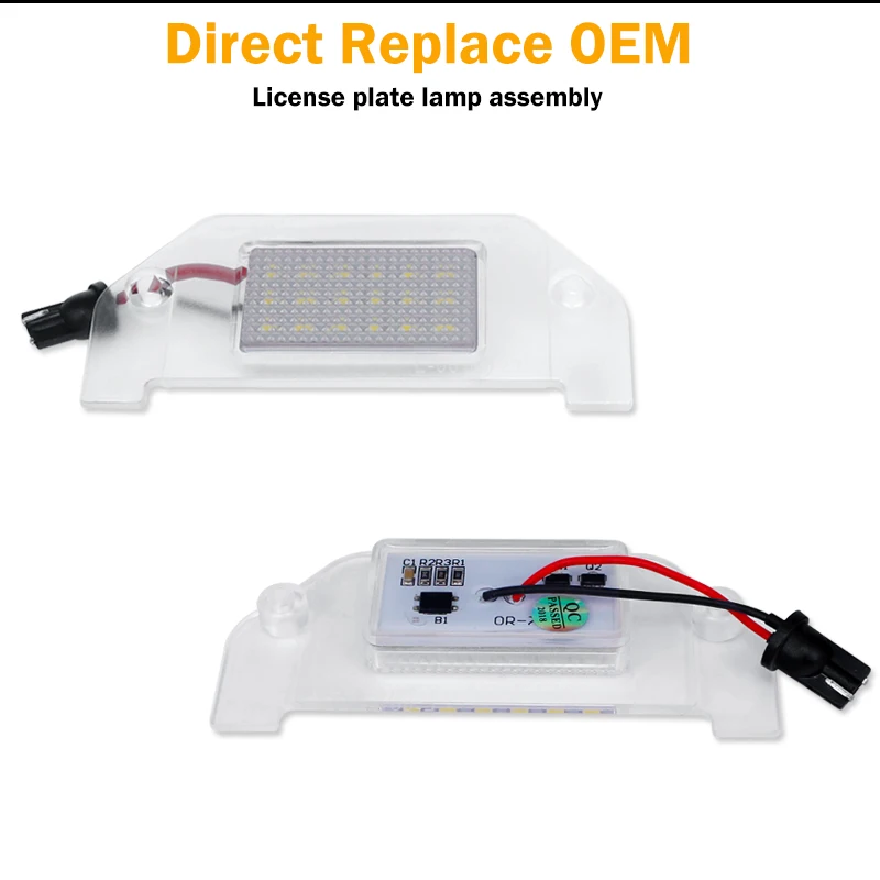 2PCS OEM-Replace 18-SMD LED12V 6000k White For 2005-2014 Chrysler 300, For Chrysler sebring Dart etc License Plate Light