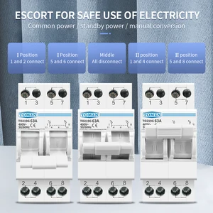 Manuel güç aktarımı için devre kesici kilit izolasyon anahtarı, dual-TOMZN 2P 63A MTS devre kesici eklentisinin en büyük satışlarından 12'si-no. 9
