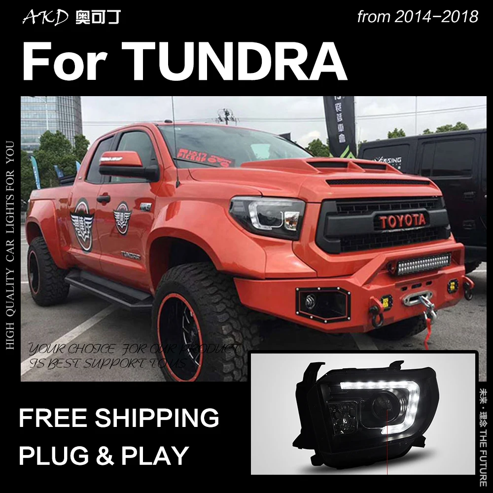 

AKD Car Styling for Toyota Tundra Headlights 2014-2018 New Tundra LED Headlight Tundra DRL Bi Xenon Lens Head Lamp Accessories