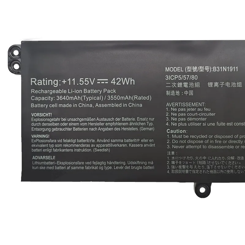 Imagem -04 - Nova Bateria para Asus Vivobook B31n1911 Flip 14 Tm420ia Série V4050ff V4050fa M413da-ws51 F413ffk433fa