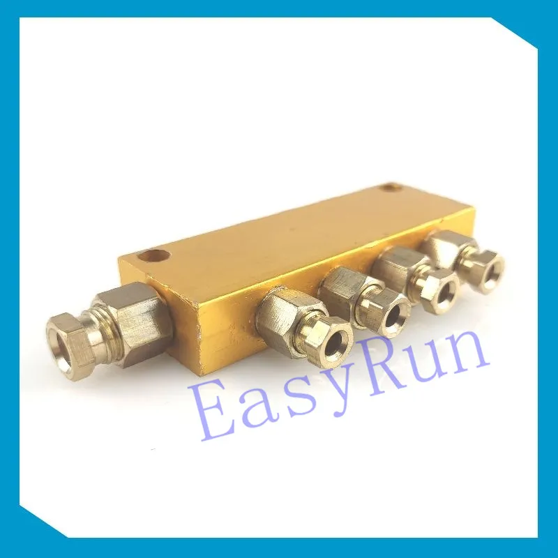 Air Pneumatic Brass Adjustable 4 Ways Oil Distributor Regulating