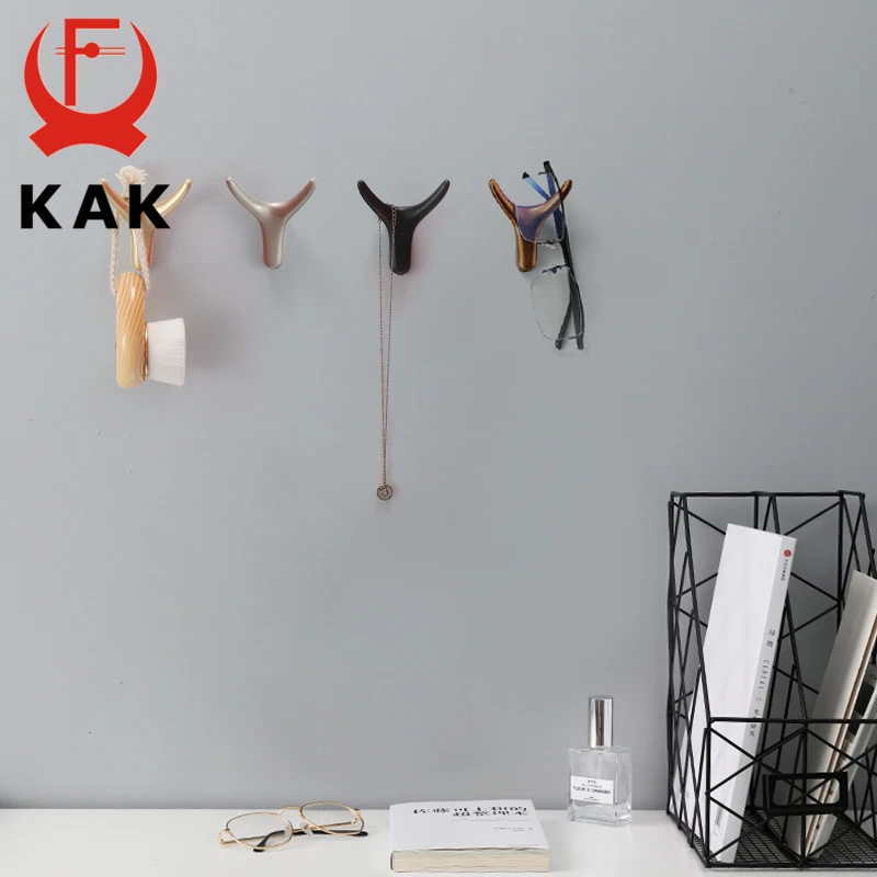 KAK Zinc Alloy Nordic Wall Hook Hanger Clothes Hook Coat Bag Hat Hanging Hooks Bathroom Kitchen Clothes Racks with Screws images - 6