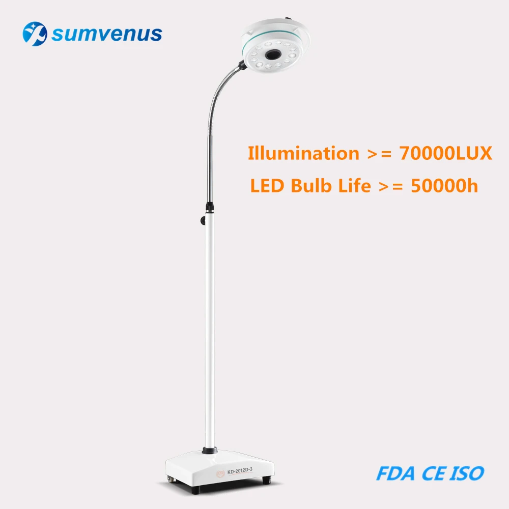 

36W LED Mobile Surgical Medical Examination Shadowless Lamp Cold Light Dental ENT Surgery Veterinary PET Tattoo KD-2012D-3