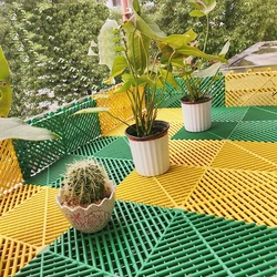 Anti theft net base plate balcony flower rack guard fence anti falling window household windowsill splicing grid plastic grid