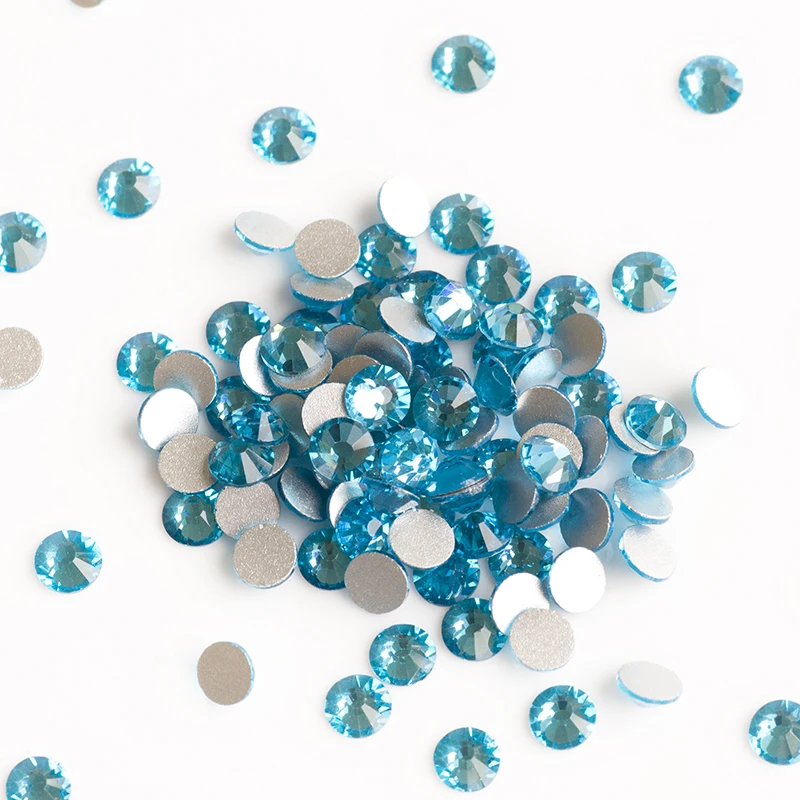 2058 Alle Farben Nagelsteine Kaltfixierung DIY Nicht-Hotfix Kristalle Glas Flache Rückseite Strasssteine für Kleidung – Detail 2