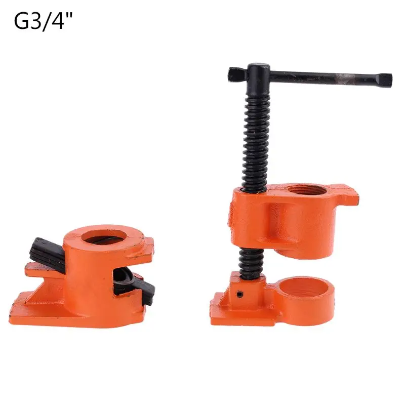 Professional Wood Gluing Pipe Clamp Set Heavy Duty PRO Woodworking Cast Iron 1/2-Inch 3/4-Inch Cabinets & Wooden Boxes