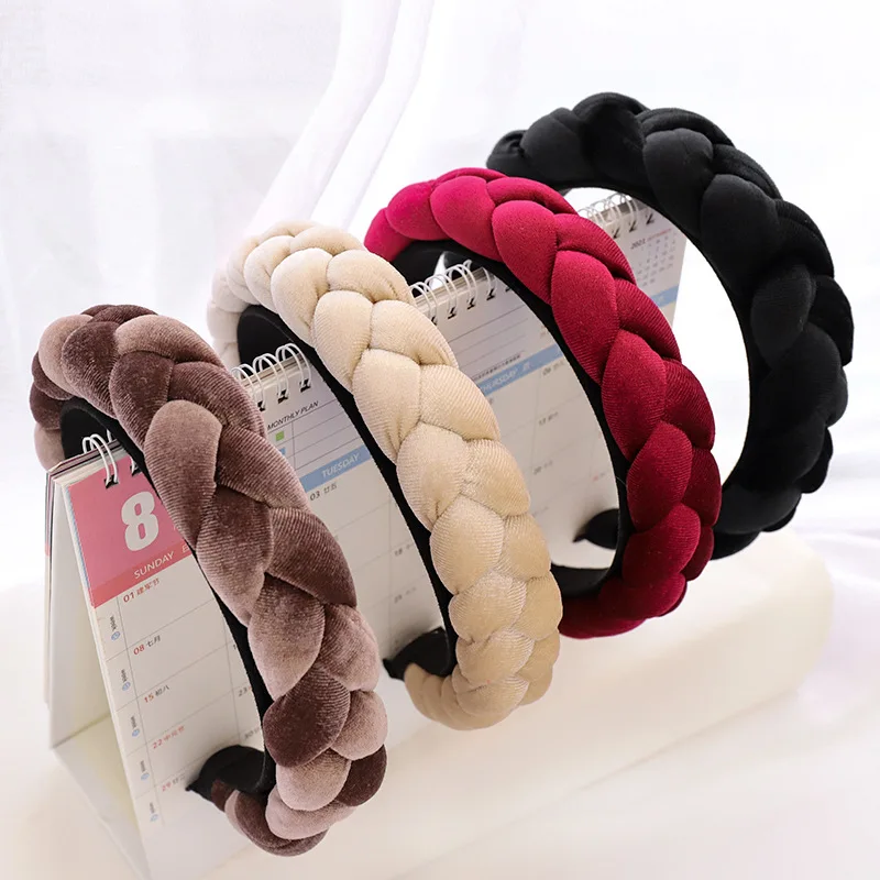 Velvet Braid Hairband Headband for Women Girls Hair Accessories