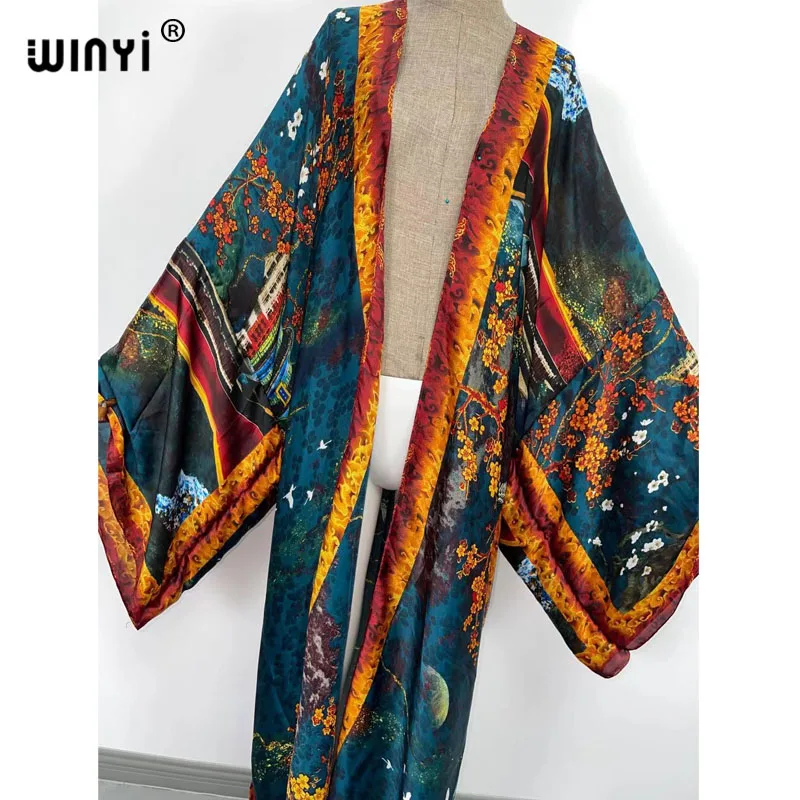 Urope phocho beach wear bikini sweet lady boho Cardigan stitch Cocktail sexky Boho Maxi Holiday Batwing Sleeve KIMONO mujer