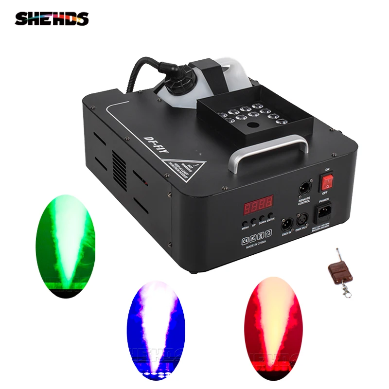 SHEHDS For DJ Disco Lights Stage by DMX Controller 24x9W RGB 3in1 Fog Machine With Remote Control