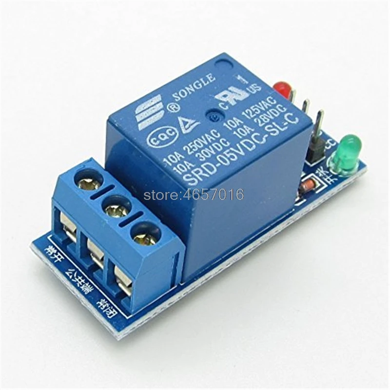 10pcs/lot 1 Channel 5V Relay Module Low level for SCM Household Appliance Control For Ardu ino