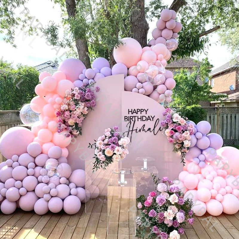 

1 Set Pink Purple Balloon Set Arch Garland Kit For Wedding Birthday Anniversary DIY Balloons Party Decorations Globos