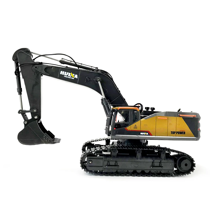 Huina 1/50 New Alloy Diecast Excavator 1593 Static Version Simulation Metal Engineering Construction Model 1721 Hobbies and Toys