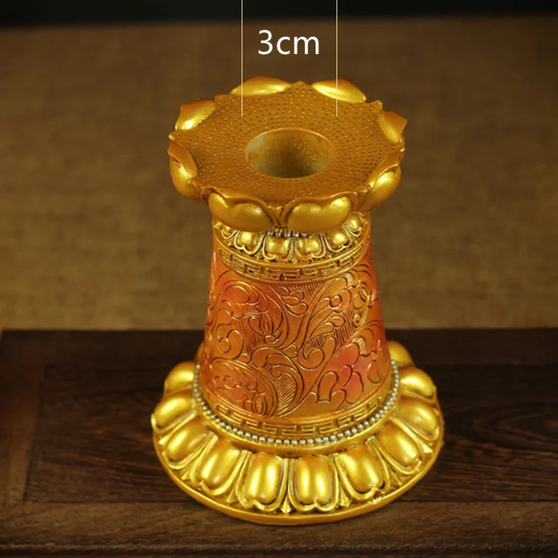 13.5cm Classic Resin Tibetan Buddhist Supplier Delicate Lotus Base Decorate Hand Cranking Prayer Wheel Base