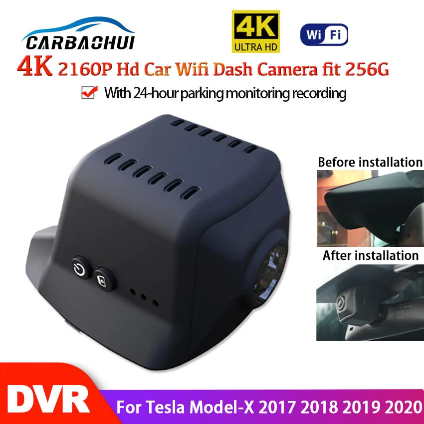 New! 4K  Full HD 2160P Wifi Car DVR Dash Cam  Camera For Tesla Model-X 2017 2018 2019 2020-2022 high quality Night vision