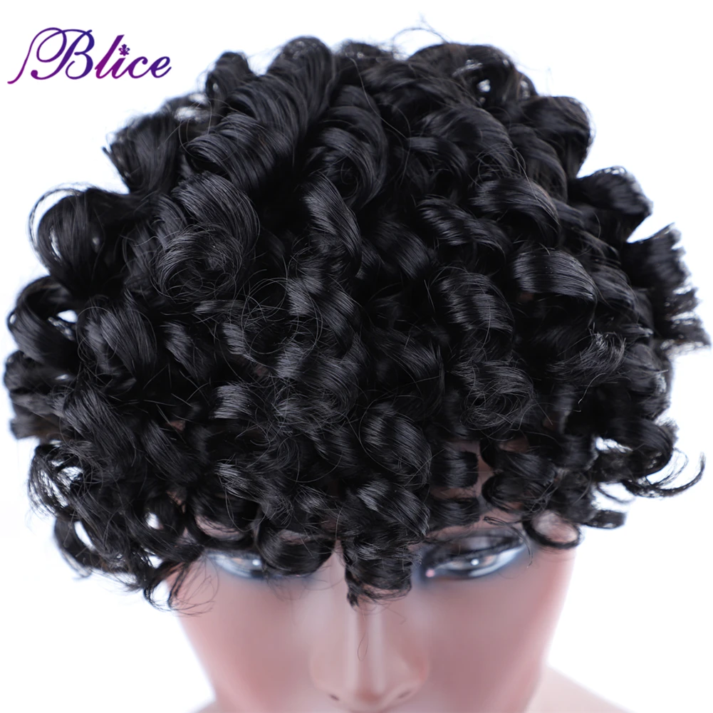 Blice Synthetic Bangs Fake Curly Fringe Clips In Bangs Pure Color With High Temperature Fiber Loose Wave Hairpieces