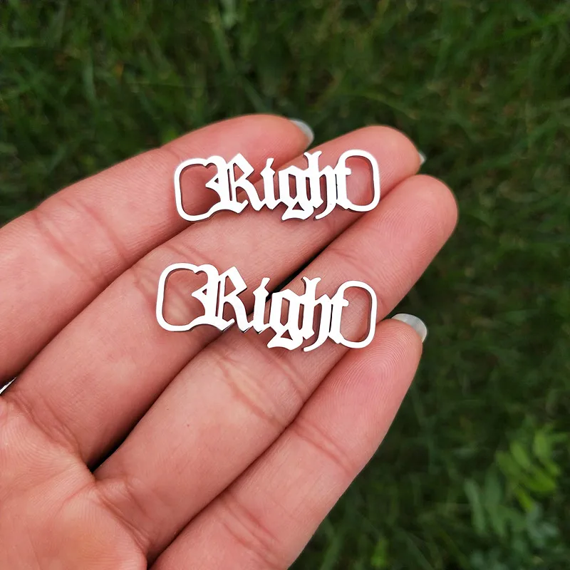 Baby Girl Shoe Tag Stainless Steel Shoe Accessories Custom Name Shoe-buckle Boho Jewelry Kpop Personalized Nameplate Buckie Kids