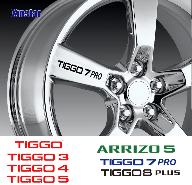 4pcs Car Rim Sticker For CHERY TIGGO 2 3 4 5 7 8 PRO PLUS ARRIZO 5 Auto Accessories