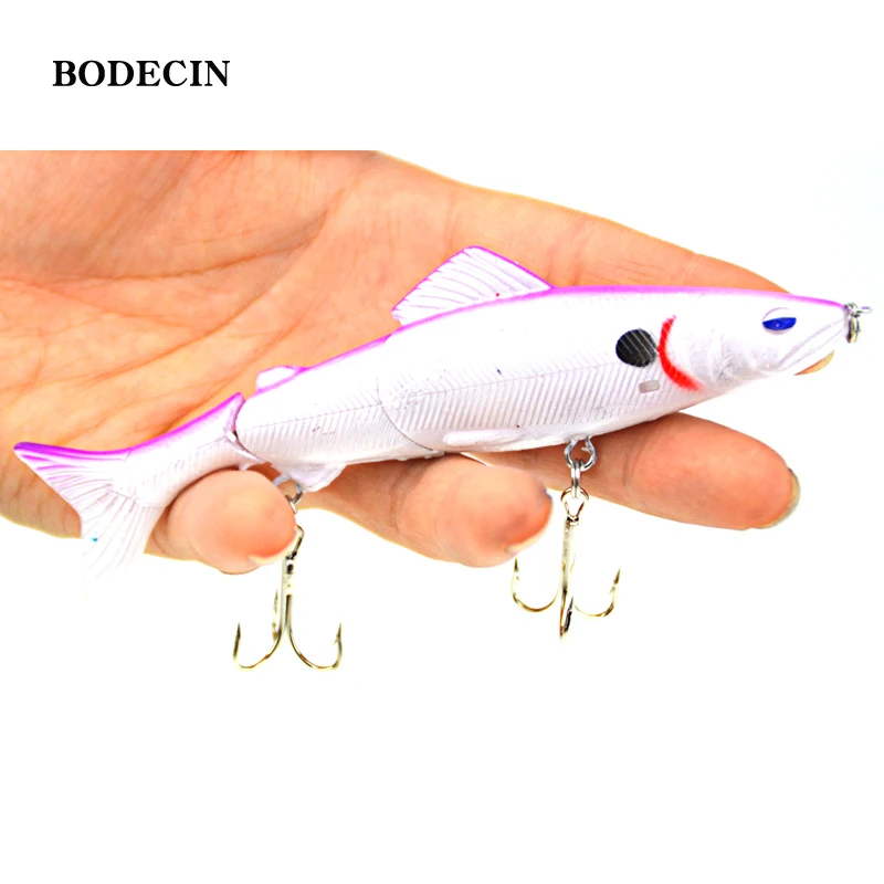 1pcs 17.7g 125mm Fishing Wobblers Lure Wobbler Lures Bait For Fish Peche 3 Segments Minnow Swimbait Hard Baits With Steel Ball