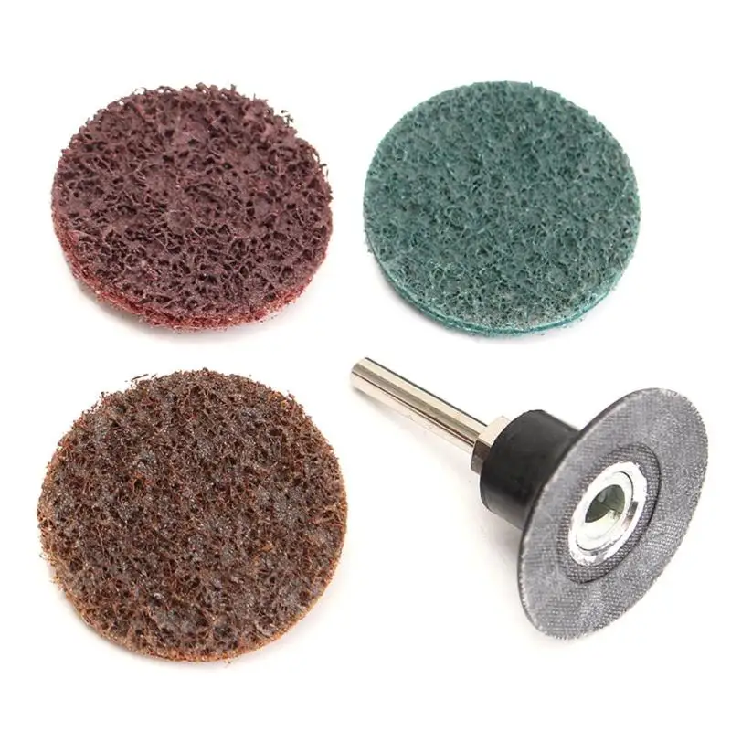 45Pcs 2" 50mm Fine Grit Sanding Discs Cleaning Conditioning Roll Lock Surface with Disc Holder for Metalworking Polishing