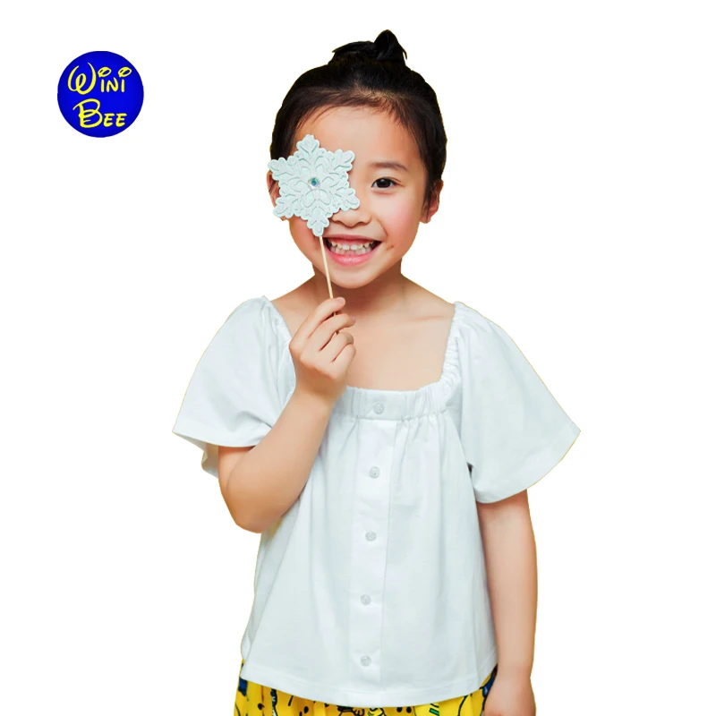 Short Sleeve T-Shirt Summer Clothes for Girls 2 4 5 Year Toddler Top White Tee Kawaii Oversize TShirt Girl Clothes 2021 2-6 Year