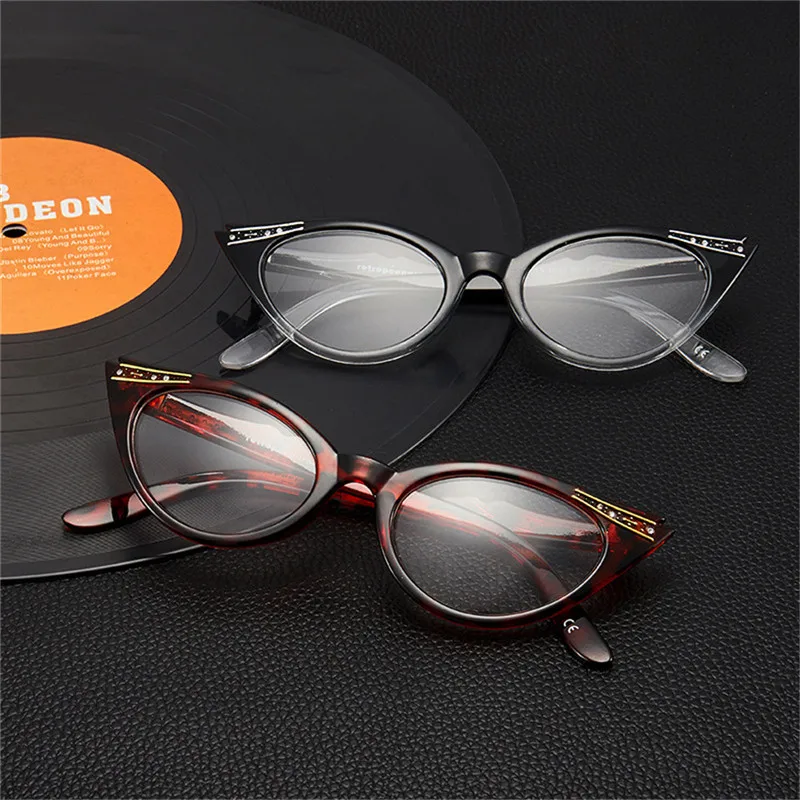 Seemfly Retro Cat Eye Women Reading Glasses Female Classic Candy Color Frame Clear Lens Presbyopic Eyeglasses Diopter 0 To +4.0