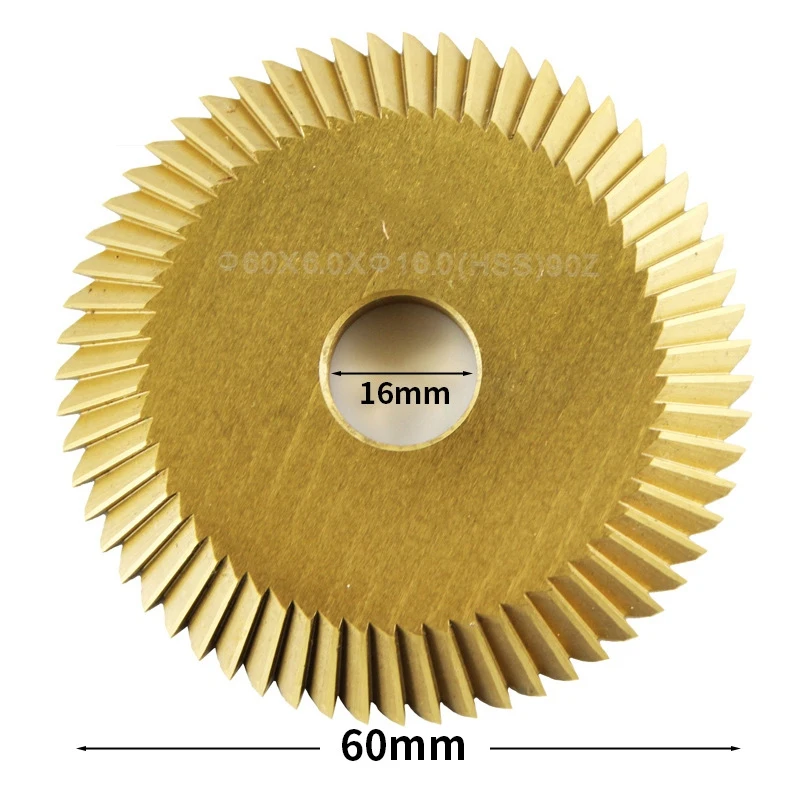 Titanium Plating 60X6X16mm Key Cutting Blade for All Horizontal Key Machine Disk Cutter