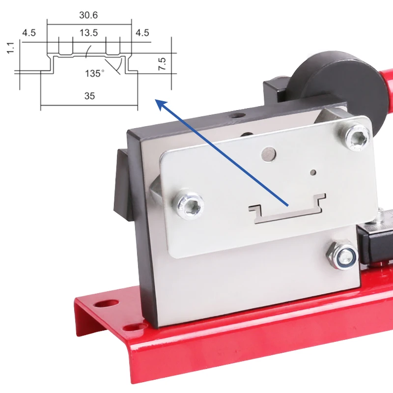 din rail cutter, R110K din rail cutting tool, easy cut with measure gauge cut with ruler