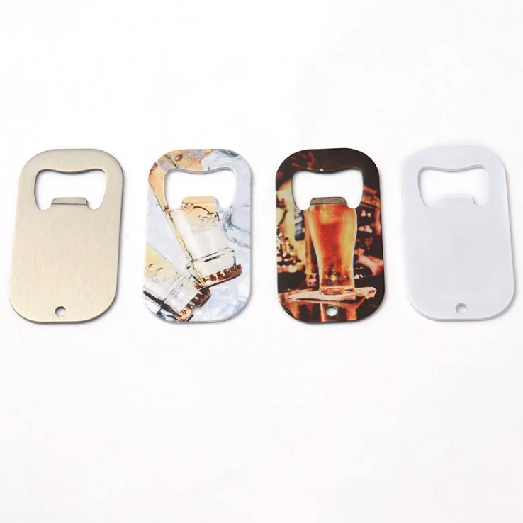 Free shipping 20pcs/lots Blank Metal Key Rings Key Chains Bottle Opener DIY Gift Printing Sublimation Ink