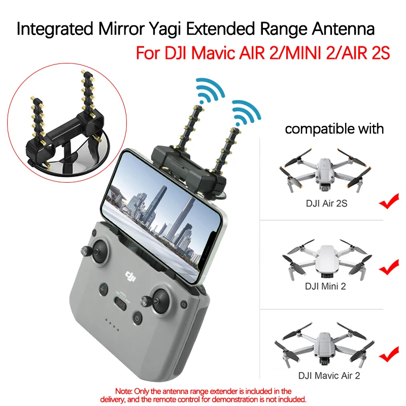 For DJI MAVIC AIR 2 2S MINI 2 Drone Remote Controller Signal Booster Integrated Mirror Yagi Extended Range Antenna Accessories