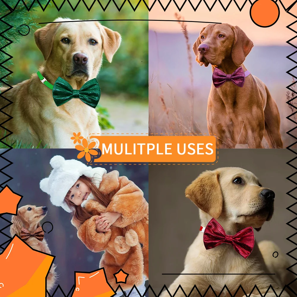 50pcs Dog Bows Boy Dog Bowtie Fashion Dog Accessories Pet Supplies Pet Dog Bow Tie Holiday Small-Large Dog Grooming Products