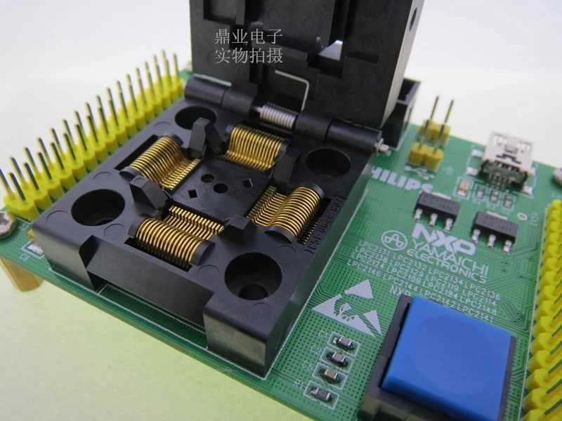 

Original NXP IC Test Seat LPC2146 LPC2144 LPC2142 Burning Programm LQFP64 Socket Adapte