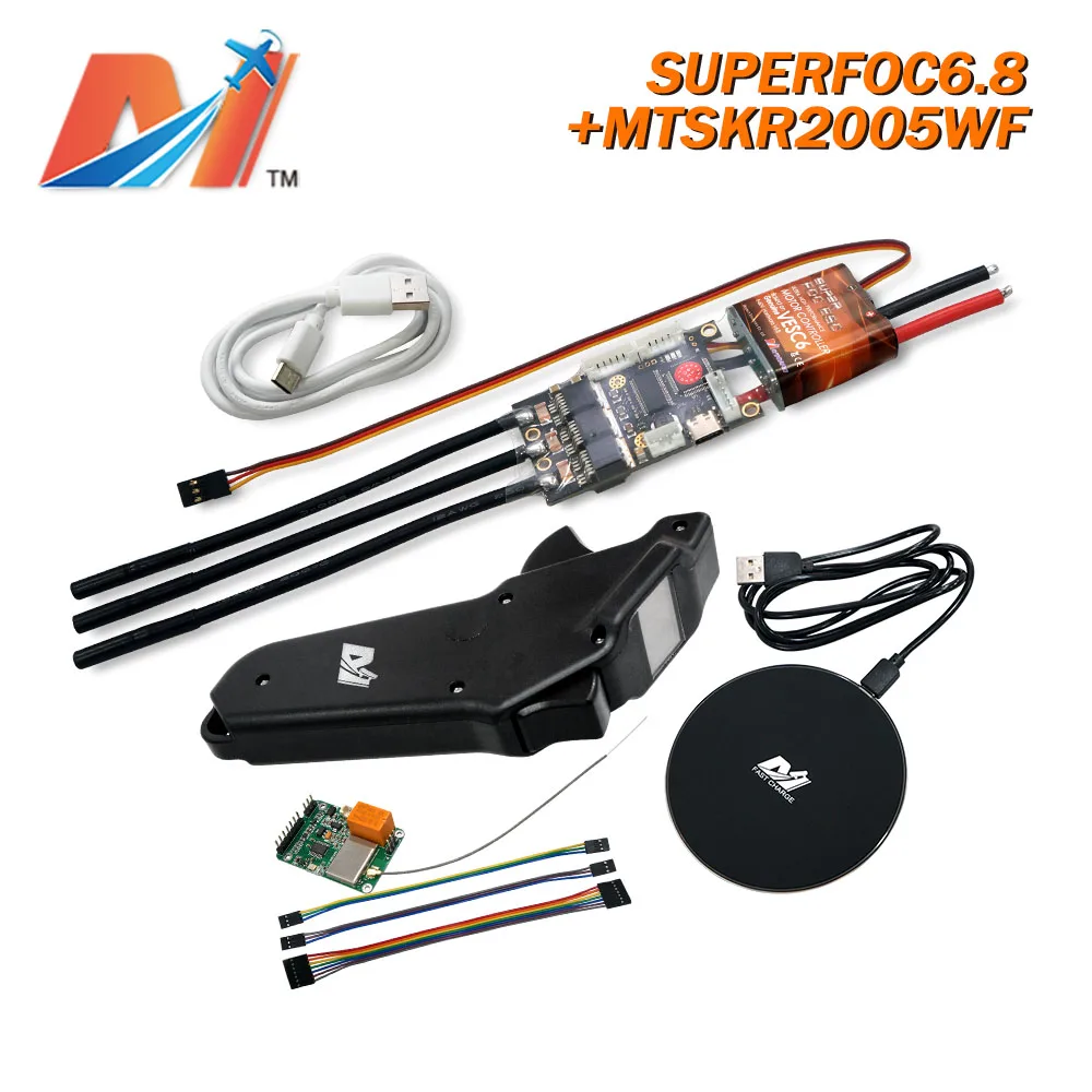 Controle remoto e esc comb v2 mtskr20wfv2 superfoc6.8 50a mtvesc100a 200a controlador superesc diy esk8