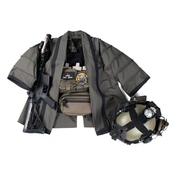 2020 New Release BACRAFT Outdoor Tactical Hunting Coat Training Cloak Combat Haori Jacket for Airsoft- Smoke Green