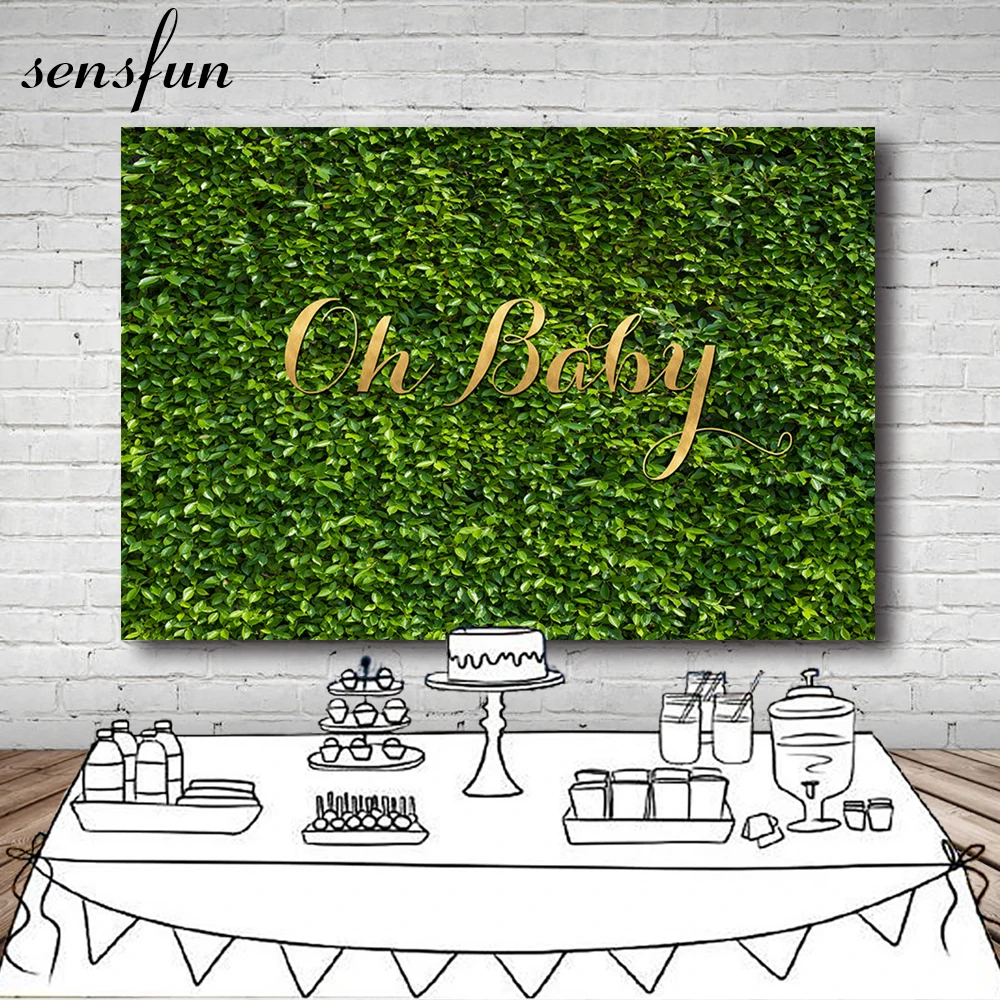 خلفية وايلد وان لحفلات أعياد الميلاد وحفلات أعياد الميلاد وخلفية للتصوير الفوتوغرافي على شكل عشب أخضر وورق جدران مخصص