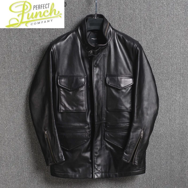 

Leather New Jacket Men 100% Sheepskin Coat Genuine Leather Loose Korean Spring Autumn Clothes Mens Jackets KJ4830