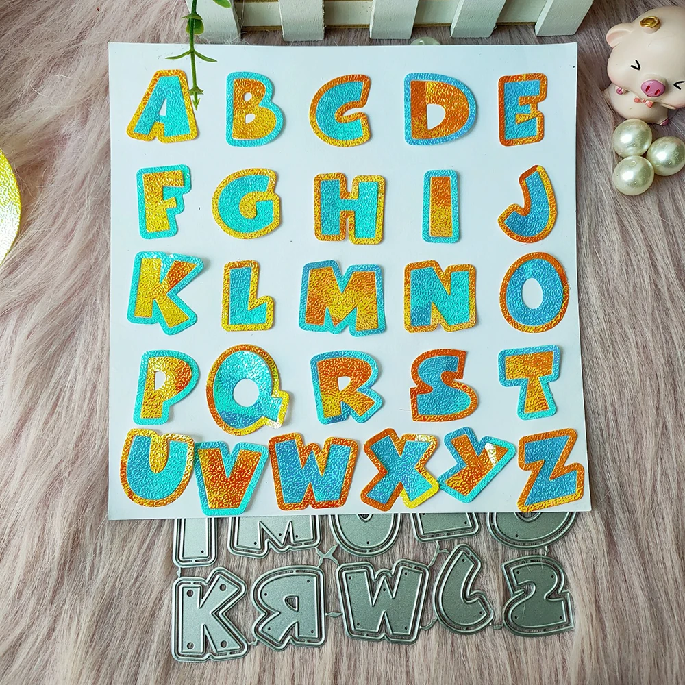 

New 26 Letters metal cutting die mould scrapbook decoration embossed photo album decoration card making DIY handicrafts Height 3