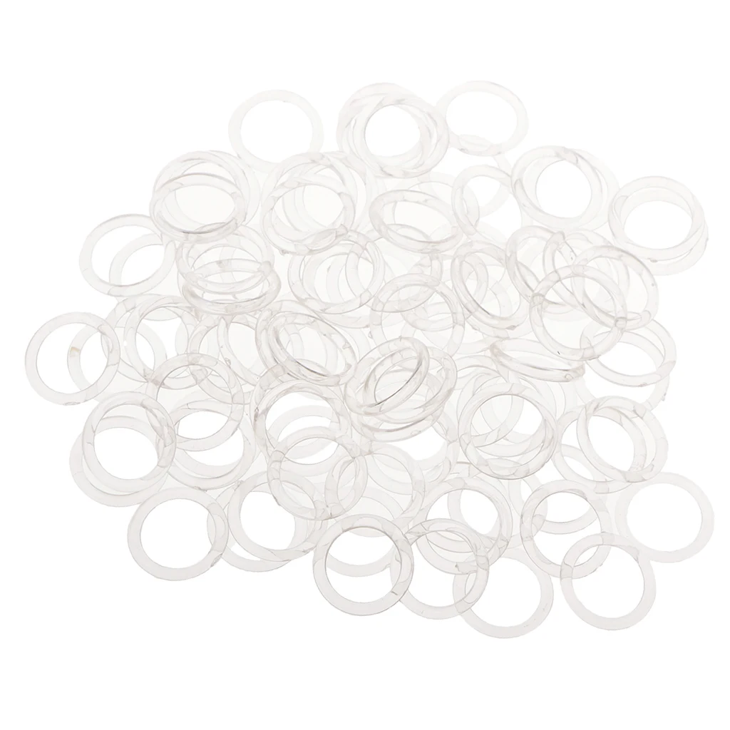 100 X Transparent Nylon Bra Strap Adjuster O Slider DIY Lingerie Sewing Crafts