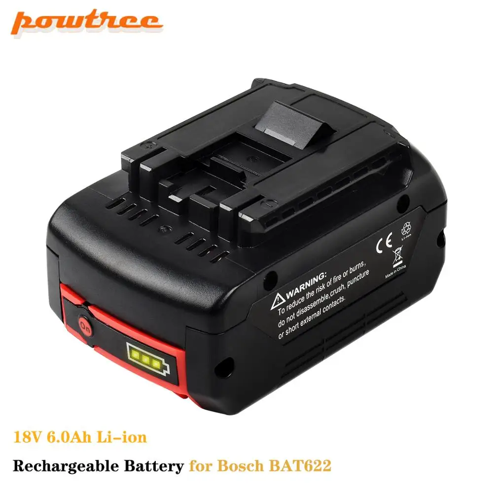 Für Bosch 18V Tool Backup 6000mAh Batterie für Bosch Bat618 Bat618g Bat609 Bat614 Bat619 tragbare Ersatz batterie Arbeits scheinwerfer