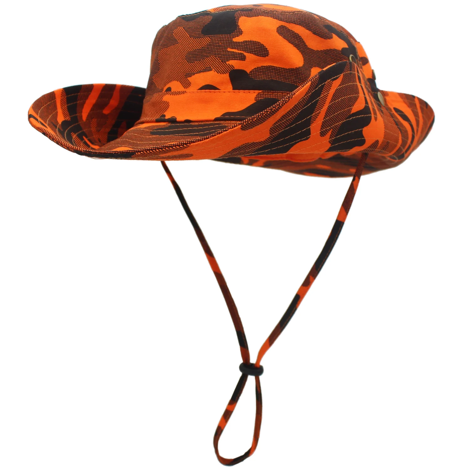 Outfly Camouflage Cowboy Hat Outdoor Boonie Hat UV Protection Men\'s Tactical Panama Wide Brim Hunting Hiking Bucket Hat