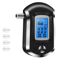 2024 New Digital Breath Alcohol Tester Mini Professional Police AT6000 Alcohol Tester Breath Drunk Driving Analyzer LCD Screen