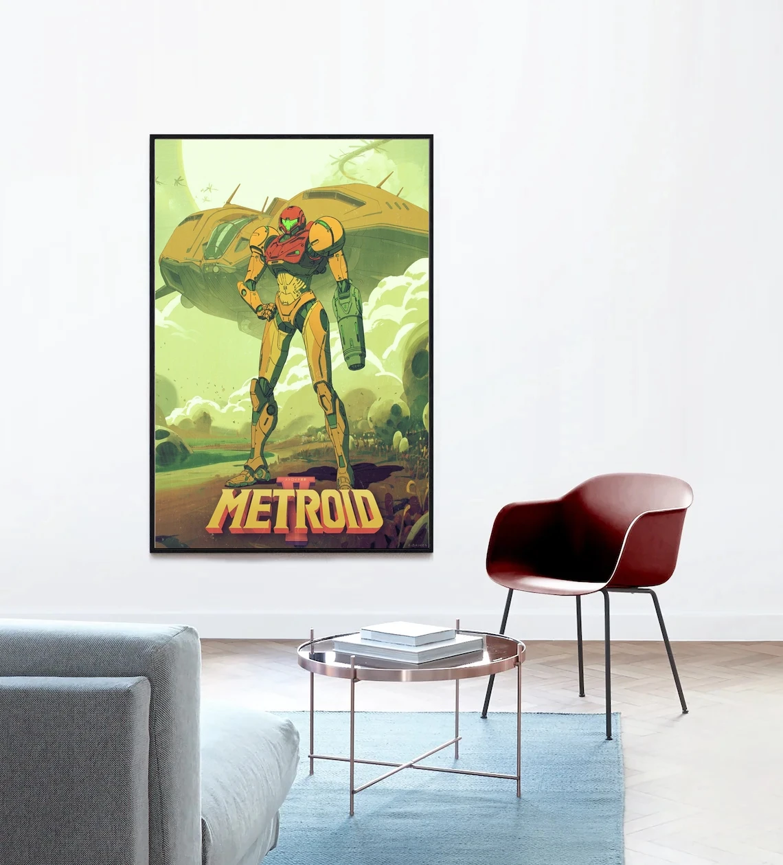 Metroid Game Poster PC,PS4,Exclusive Role-playing RPG Game Canvas Custom Poster Alternative Artwork Gift