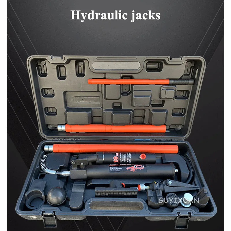 Automobile 10 tons independent jack automobile tire independent hydraulic jack automotive sheet metal repair tool jack kit box