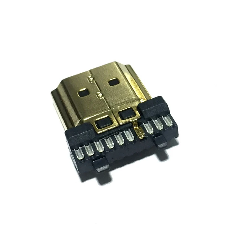 10 stücke 19 pin HDMI-kompatibel Stecker Stecker Gold-plating DIY HDTV Sockect Verlinkt reparatur ersatz Löten EIN typ Draht Sol
