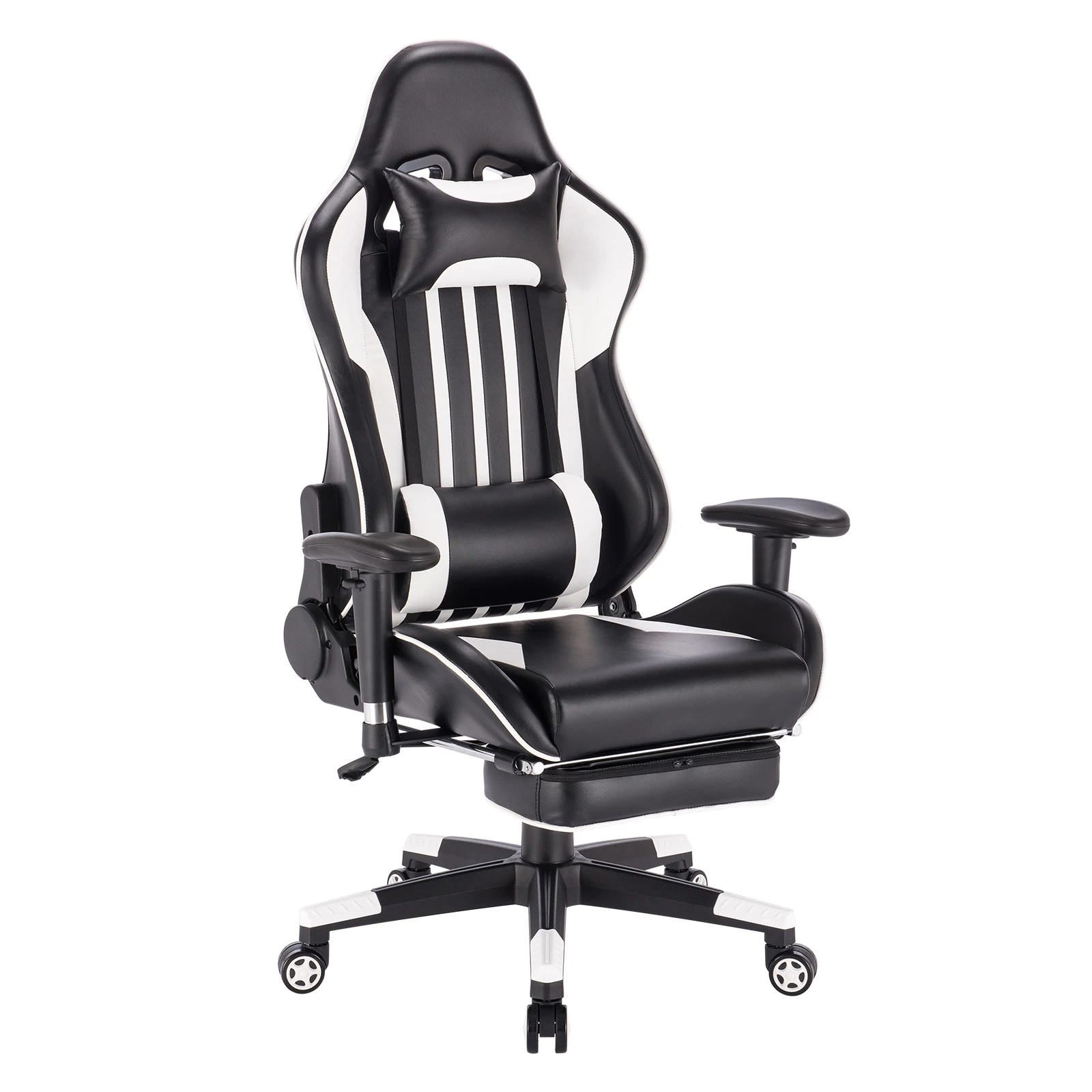 

Gaming Chair with Footrest Racing Swivel Desk Office Chair Ergonomic Leather Boss Chair for Game Computer Chair with Headrest