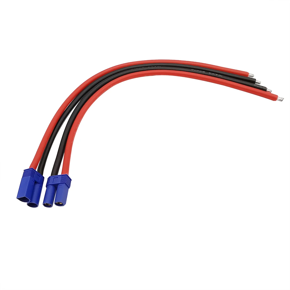 EC5 Male Plug Female Jack Connector 10AWG Silicone Cable for RC Battery Toys Pigtail Wire Length 10CM 15CM 30CM