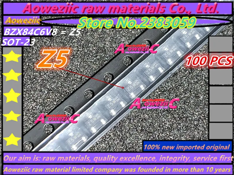 100% الجديدة المستوردة الأصلي BC857B BC857 3F BC859CMTF BC859 9DC BZX84C5V6 Z3 BZX84C6V8 Z5 FA1A4M-T1B FA1A4M L33 سوت-23